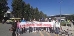 SETTIMO TORINESE. Proteste alla Pirelli, Borrini  con gli operai fuori dai cancelli