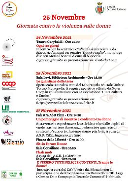SETTIMO TORINESE: 25 novembre: gli eventi del Forum Donne tra Garybaldi e Biblioteca