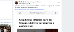 IVREA. Bando contributi Covid o lotteria di Forza Italia? Piccoli: "L'ho voluto io!"