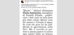 SAN MAURO TORINESE. Carosso: “Paola Antonetto? Peggio di Cetto la Qualunque”