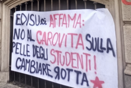 Università: protesta studenti per aumento mense Edisu