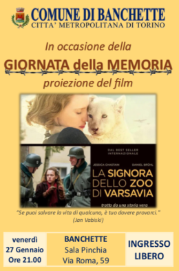 Per il giorno della Memoria, "La signora dello zoo di Varsavia"