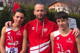 Alessio Cena e Lorenzo Lilliu  con i migliori del Torinese