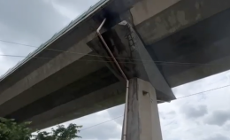 Cadono calcinacci dal terzo ponte. Potevano ferire qualcuno. Colpa del sale!