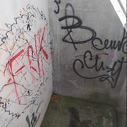 Ancora vandali: imbrattano di scritte e disegni i muri del parcheggio 