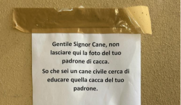 Appello al cane: "Educa quella cacca del tuo padrone!"