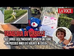 In quattrocento per la veglia in onore della piccola Laura, e c'è chi porta i fiori sul luogo dell'incidente