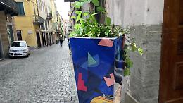 Fioriere di lusso e serrande abbassate