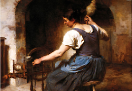 La filatrice, metafora del lavoro domestico