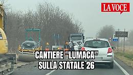 Cantiere "lumaca" sulla statale 26 a Strambino: partono i lavori con 102 giorni di ritardo (VIDEO)
