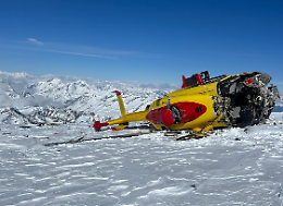Elicottero del 118 precipita sul Monte Rosa