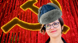 Elena Piastra con il colbacco. Cos'è la sinistra?