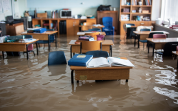 A pochi giorni dall'inizio delle lezioni, piove e la scuola si allaga
