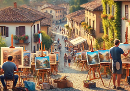 Estemporanea di pittura a Muriaglio: artisti all'opera per un giorno intero in tutta la frazione