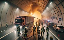 Inferno in galleria: tir in fiamme sull’autostrada Torino-Bardonecchia, 4 persone intossicate