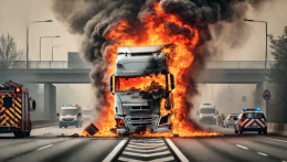 Paura in Tangenziale: camion in fiamme, traffico in tilt