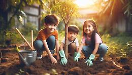 Le mani dei bambini, le radici del futuro: una festa per gli alberi in Canavese