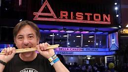 Da San Mauro all'Ariston. Il batterista Alessandro Corradi si è esibito a Sanremo