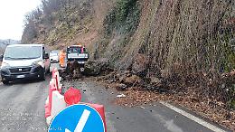 Vistrorio, smottamento sulla SP 61: strada chiusa e traffico deviato