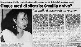 Uscire al pomeriggio e sparire nel nulla. Il mistero di Camilla Bini