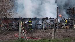 Incendio in deposito agricolo a Bussoleno