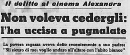 Delitto al Cinema Alexandra: amore, sangue e bigottismo nell’Italia del ’67