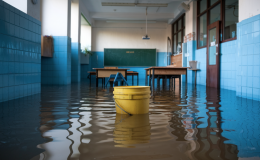Venti milioni di promesse green: mentre Enel fa un mutuo "da usura", piove dentro la scuola