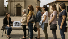 Alla panchina dell'ascolto di Monasterolo si forma la fila per parlare con la vicesindaca