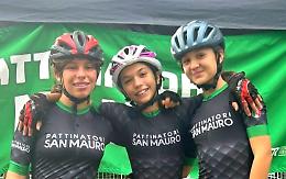 I Pattinatori San Mauro sfrecciano sull'asfalto tricolore