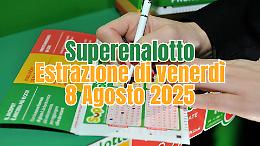 Superenalotto, estrazione 8 agosto 2025: tutti i numeri e le vincite