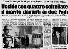 Dieci anni di botte, umiliazioni e vino. Poi, quella notte Maria di Ciriè prese un coltello e l’inferno finì in un lago di sangue