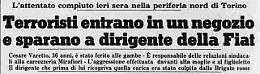 Torino 1979, l’agguato delle Brigate Rosse a Cesare Varetto: “Abbiamo azzoppato il coso della FIAT Mirafiori”