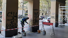 Torino, partiti i lavori di pulizia dei portici di corso Vittorio Emanuele II