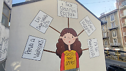 Un murale per Giulia Cecchettin illumina Barriera di Milano: “Questo non è amore” 
