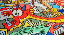 Colori, sorrisi e inclusione: il nuovo murale accoglie i lettori alla Biblioteca di Montalto Dora