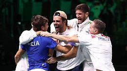 Italia imbattibile: a Bologna arriva la terza Coppa Davis consecutiva in una finale senza stelle ma con un cuore gigantesco