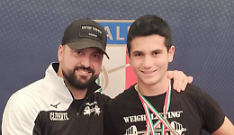 Loris Pisarro è campione italiano Esordienti 13 anni con 160kg di sollevamento pesi