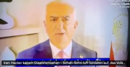 La tv di Stato iraniana hackerata in prima serata: Reza Pahlavi parla al Paese e ordina ai militari di non sparare