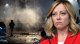 Meloni a Torino dopo gli scontri: la premier atterra a Caselle e va in ospedale dall&rsquo;agente ferito