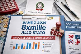 8xmille allo Stato, scatta la stretta: nuovi tetti alle spese e stop ai costi &ldquo;inutili&rdquo; nei progetti finanziati