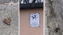 "Per favore, non fate sporcare qui il vostro cane!". Ma la strada &egrave; ridotta ad una latrina: "Sono andata in Comune ma non mi ascoltano"