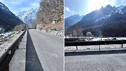 Allargato e messo in sicurezza un tratto della provinciale 33 a Groscavallo