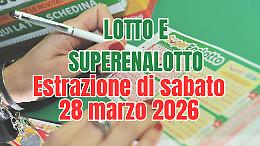 Estrazioni Lotto, SuperEnalotto e 10eLotto di sabato 28 marzo 2026: tutti i numeri vincenti