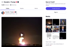 Guerra social e missili reali: Trump pubblica il video dei bombardamenti in Iran (VIDEO)