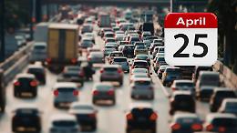 Maxi ponte di primavera: 95 milioni di veicoli in viaggio