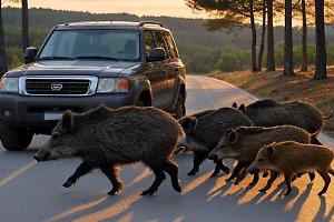 Cinghiali, allarme sulla SP 590: due incidenti in 24 ore a Castagneto Po
