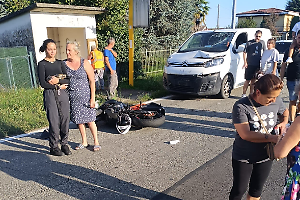 Bairo-Agliè, frontale tra furgone e moto: centauro elitrasportato al Cto di Torino