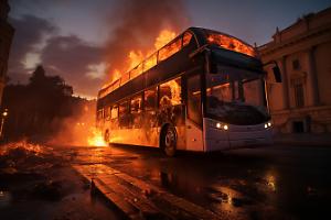 Pullman avvolto dalle fiamme sulla A4: vigili del fuoco al lavoro e traffico in tilt