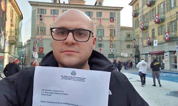 In foto, Igor Bosonin, ex candidato a sindaco di Ivrea per Casapound