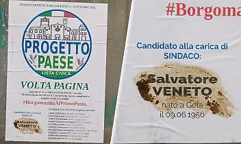 BORGOMASINO. Escrementi sul manifesto di Veneto: "E' una campagna d'odio contro di me"